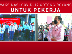 Presiden Tinjau Pelaksanaan Vaksinisasi Gotong Royong di PT Unilever Indonesia