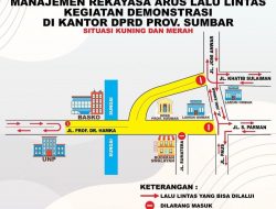 Ada Demo di DPRD Sumbar, Amati Pola Rekayasa Lalu Lintas Jika Demo Makin Panas