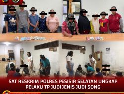 Tujuh Emak-emak Tertangkap Berjudi Song Bersama Tiga Pria di Pesisir Selatan