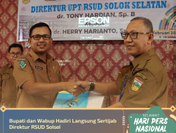 Tampak Kompak, Bupati dan Wabup Hadiri Langsung Sertijab Direktur RSUD Solsel