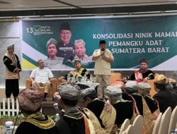 100 Ninik Mamak Pemangku Adat di Sumbar Dukung Prabowo jadi Presiden