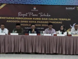 KPU Padang Panjang Umumkan Nama Anggota Dewan Terpilih, Ini Dia Daftarnya